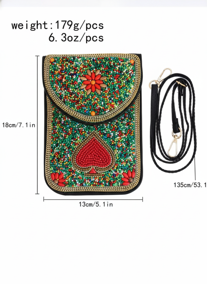 Bolso de lujo elaborado artesanalmente con piel auténtica y ágata.